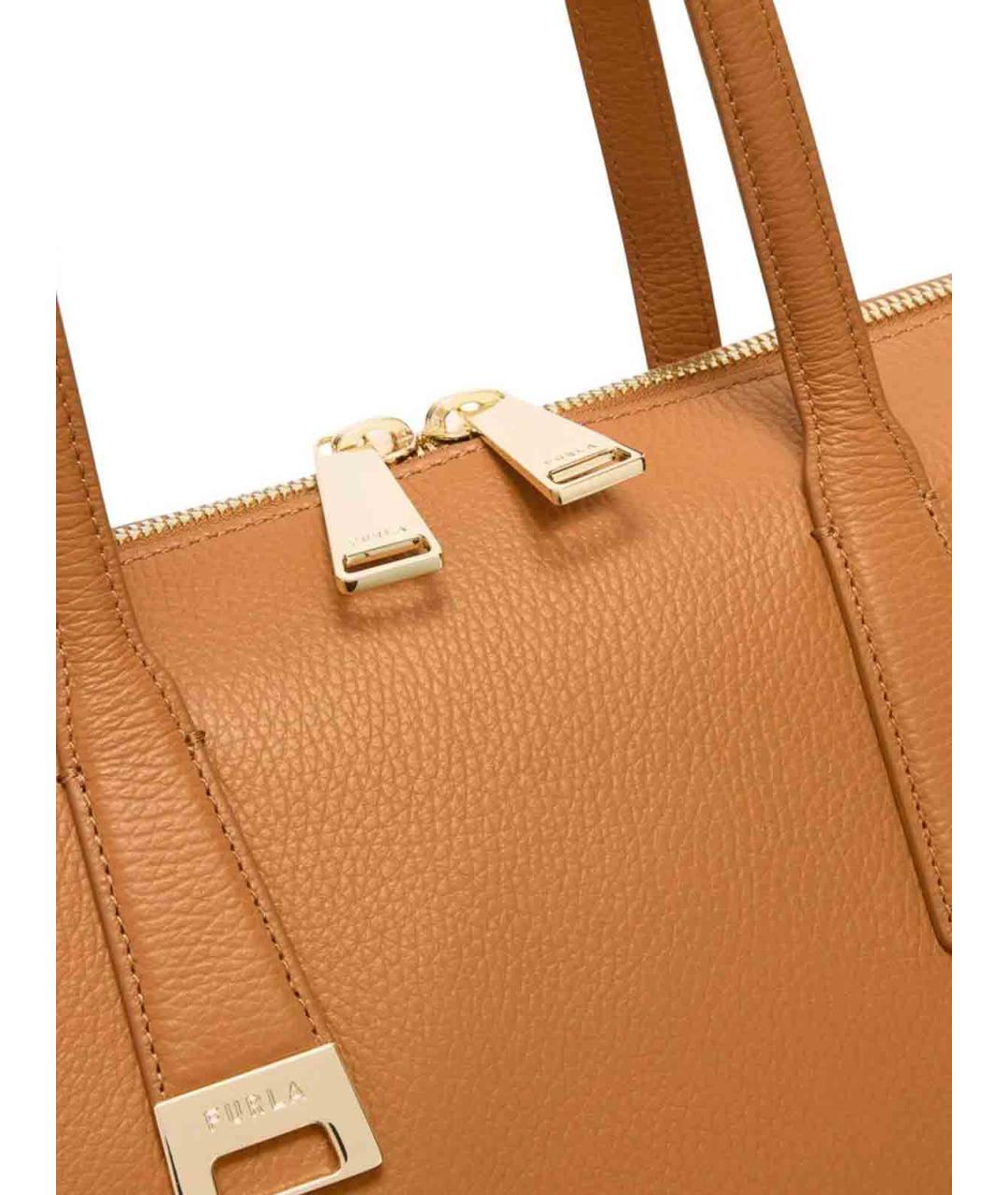 FURLA Коричневая кожаная сумка тоут, фото 4