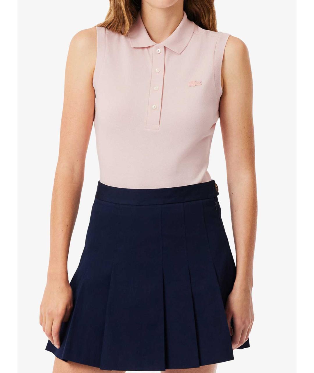 LACOSTE Розовая хлопковая майка, фото 2