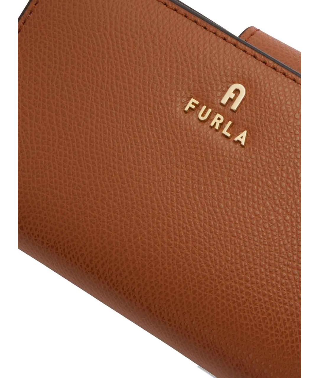 FURLA Коричневый кожаный кошелек, фото 4
