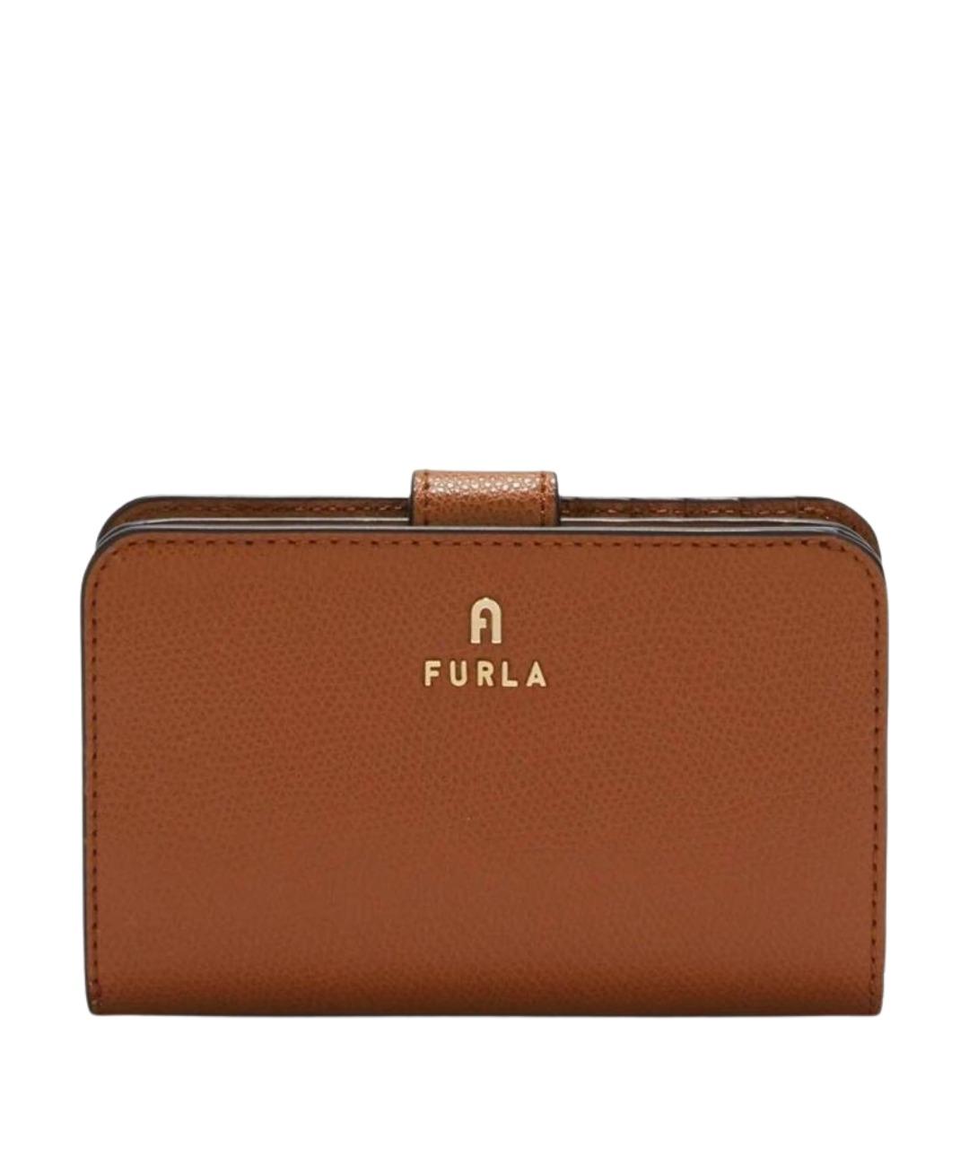 FURLA Коричневый кожаный кошелек, фото 1
