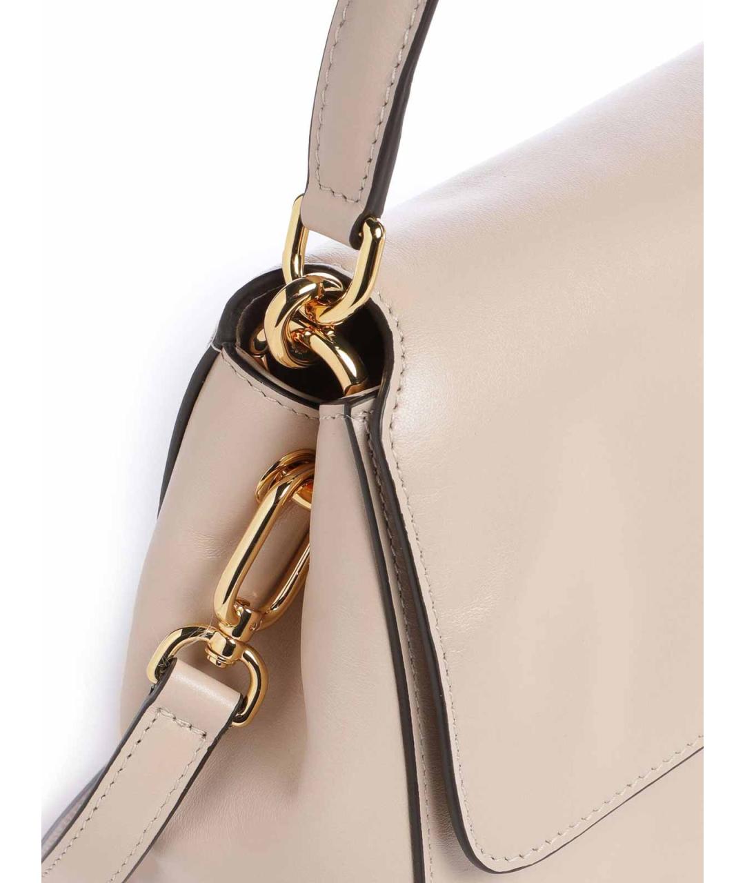 FURLA Бежевая кожаная сумка через плечо, фото 3