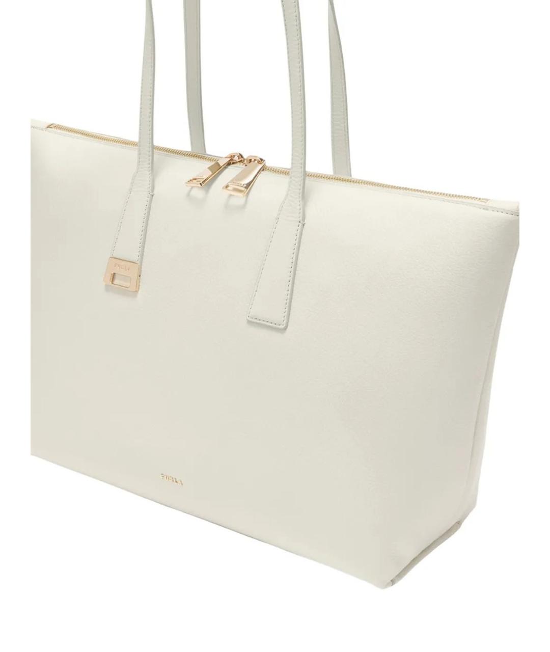 FURLA Белая кожаная сумка тоут, фото 3