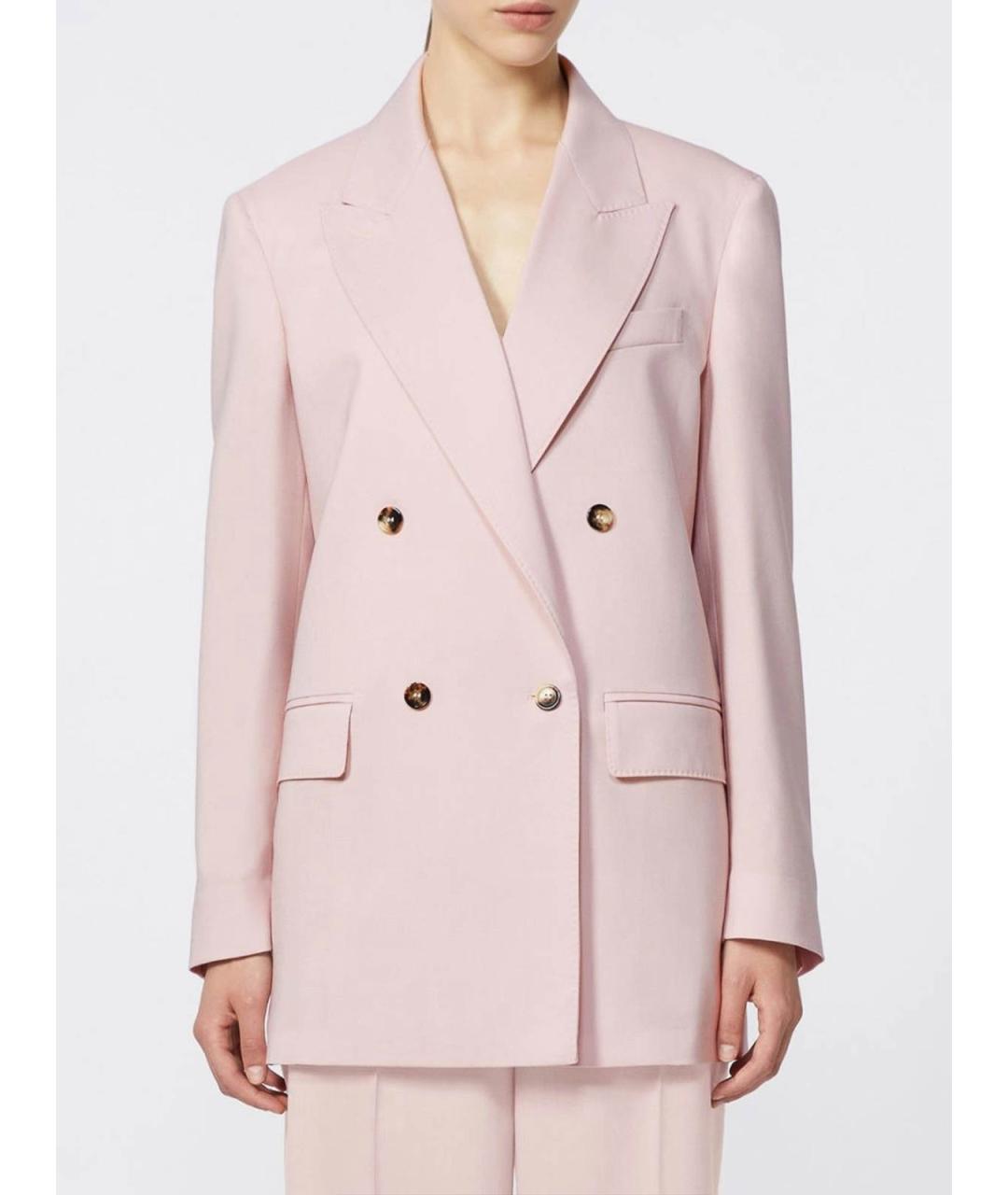 MAX MARA Розовый жакет/пиджак, фото 2