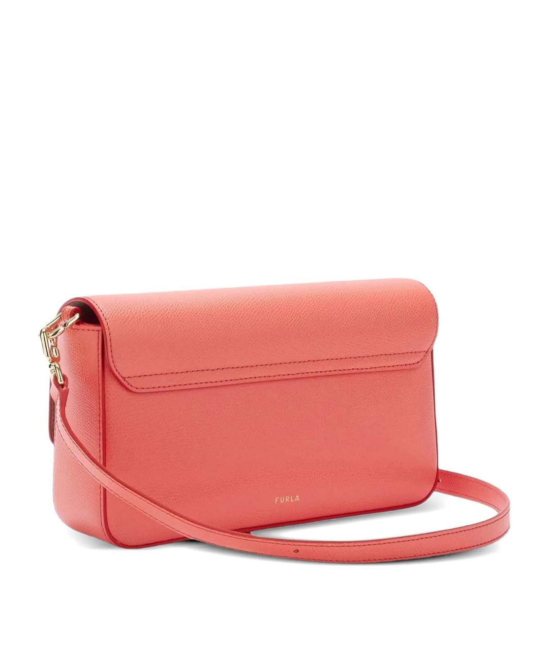 FURLA Розовая кожаная сумка через плечо, фото 4
