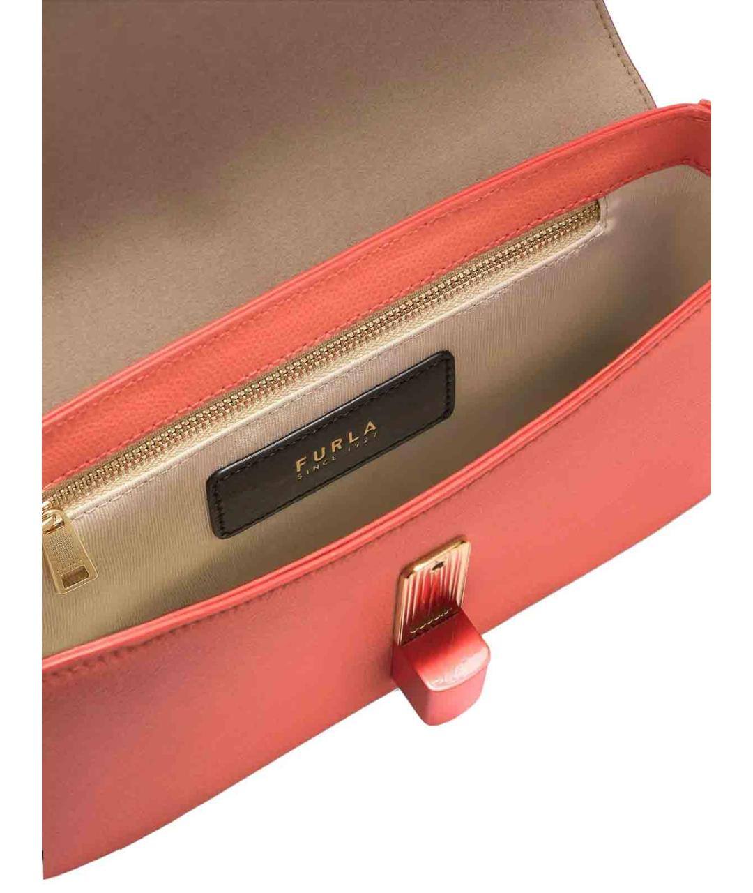 FURLA Розовая кожаная сумка через плечо, фото 6