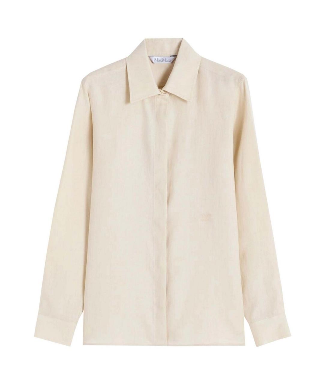 MAX MARA Бежевая хлопковая рубашка, фото 1