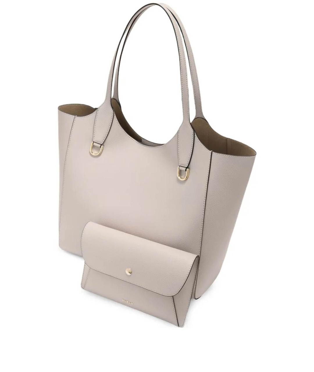 FURLA Белая кожаная сумка тоут, фото 4