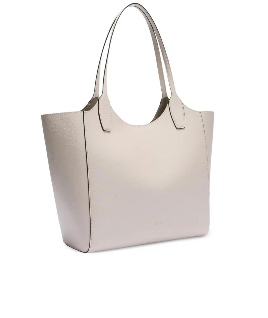 FURLA Белая кожаная сумка тоут, фото 3