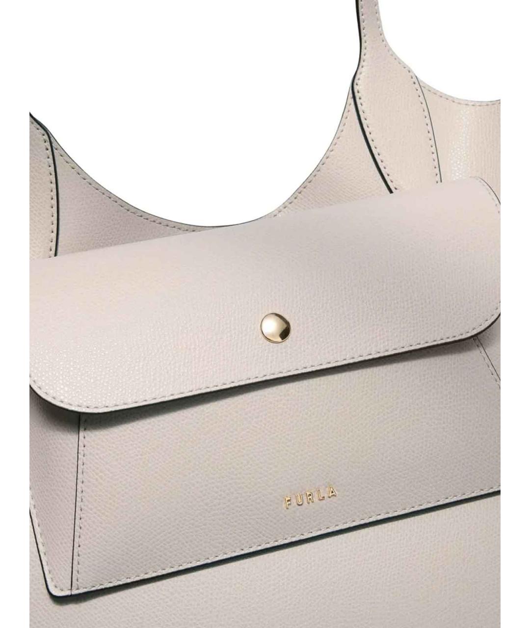 FURLA Белая кожаная сумка тоут, фото 6