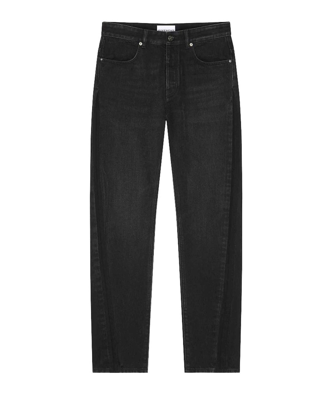 GIVENCHY Черные хлопковые прямые джинсы, фото 1