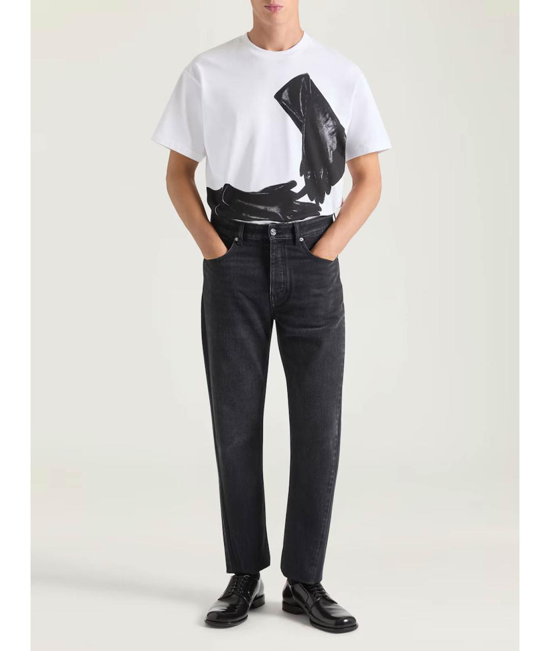 GIVENCHY Черные хлопковые прямые джинсы, фото 2