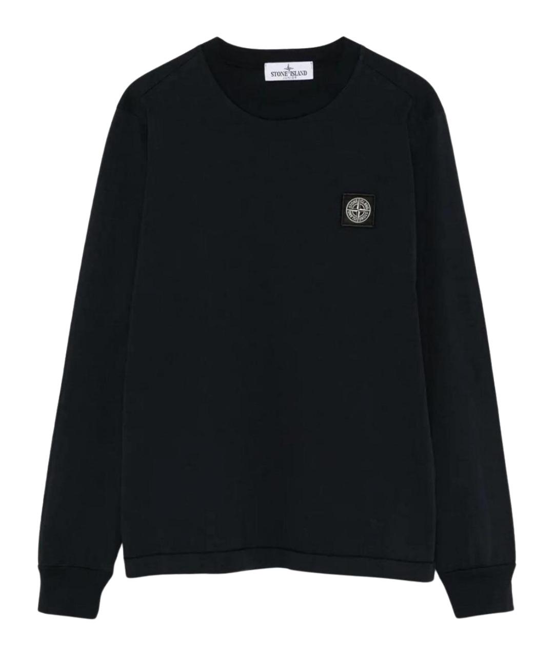 STONE ISLAND JUNIOR Темно-синяя хлопковая детская футболка, фото 1