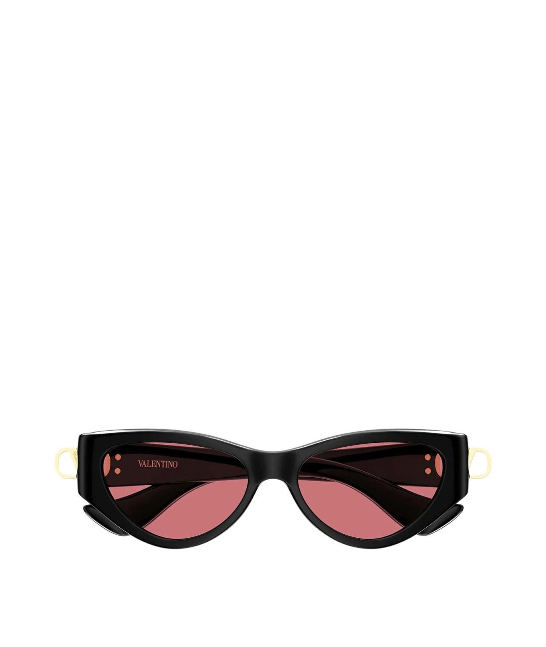 VALENTINO Черные пластиковые солнцезащитные очки, фото 1