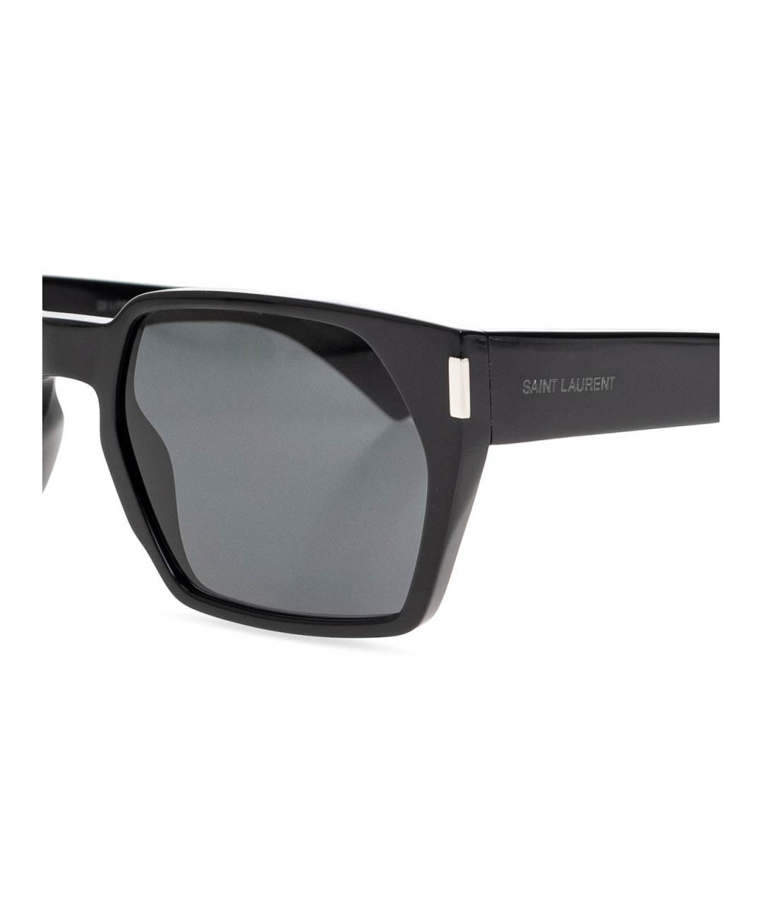 SAINT LAURENT Черные пластиковые солнцезащитные очки, фото 2