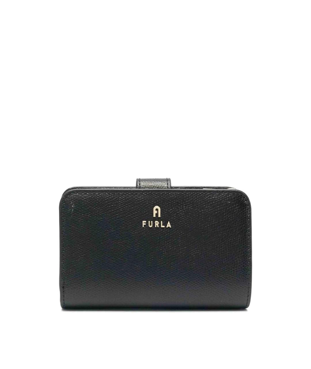FURLA Черный кожаный кошелек, фото 1