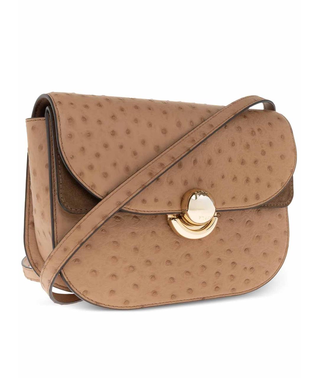 FURLA Бежевая кожаная сумка через плечо, фото 4