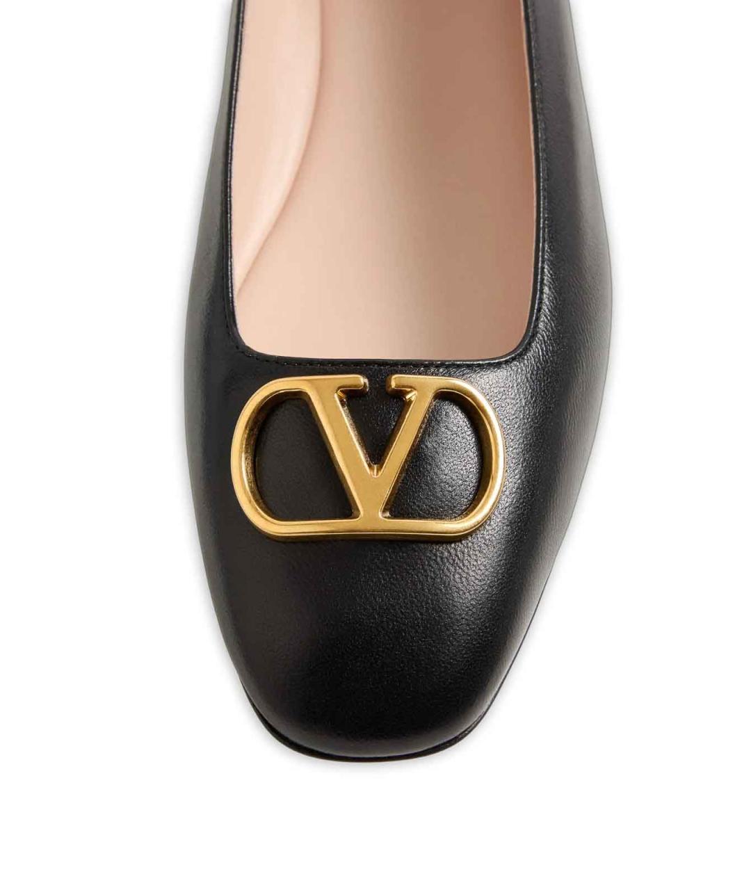 VALENTINO Черные кожаные балетки, фото 6