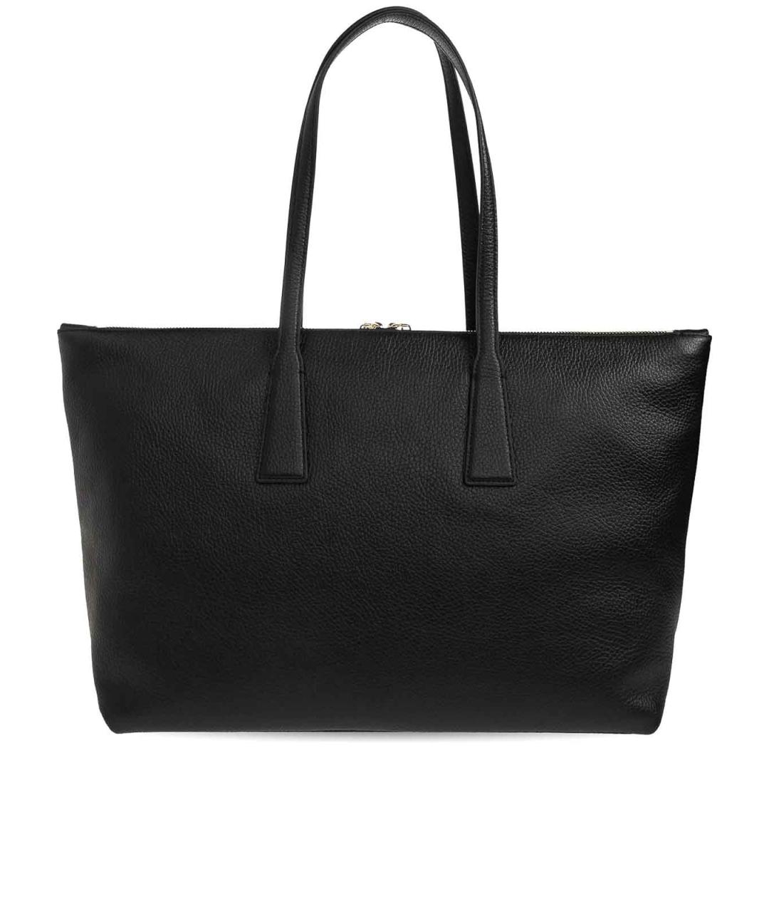 FURLA Черная кожаная сумка тоут, фото 3