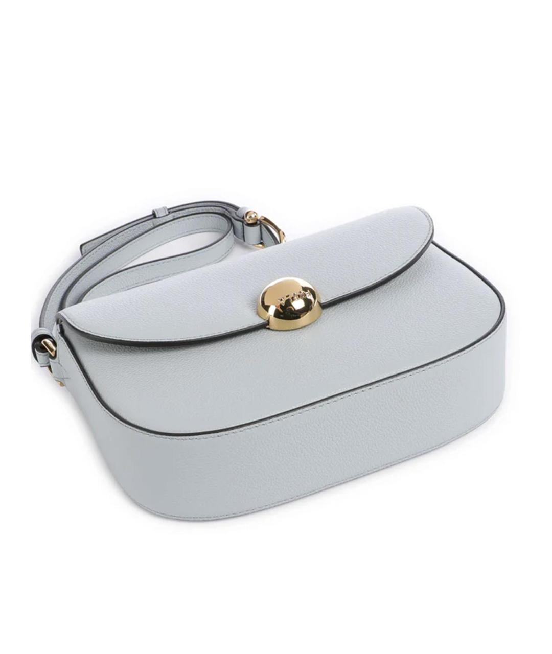 FURLA Голубая кожаная сумка через плечо, фото 4