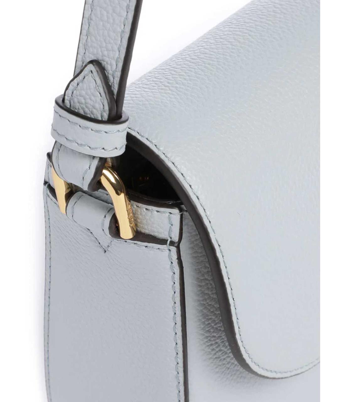 FURLA Голубая кожаная сумка через плечо, фото 3