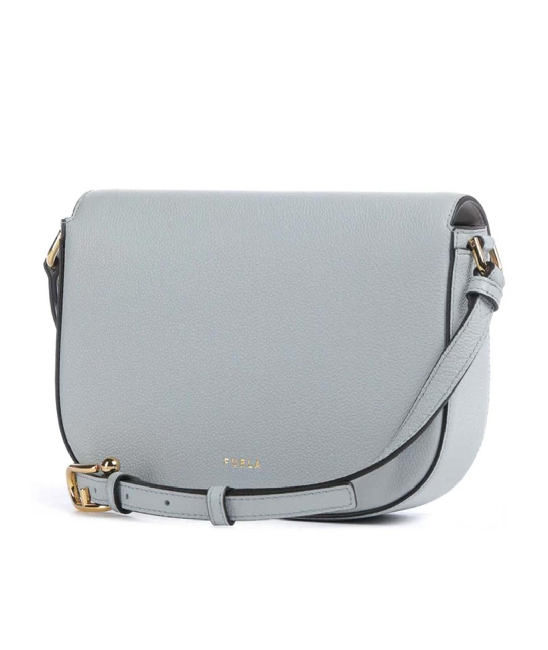 FURLA Голубая кожаная сумка через плечо, фото 2