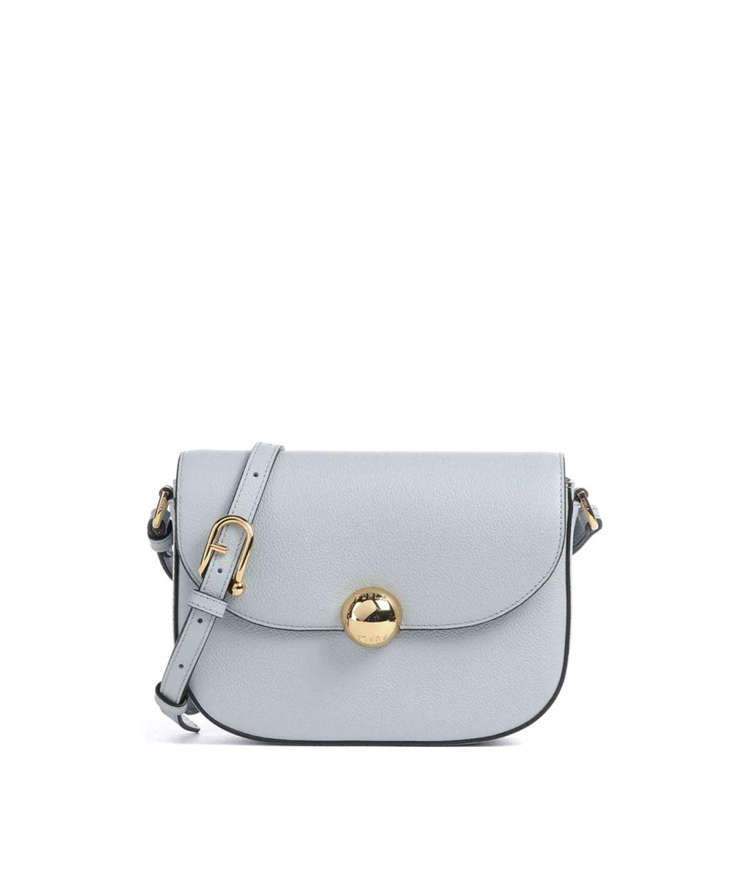 FURLA Голубая кожаная сумка через плечо, фото 1
