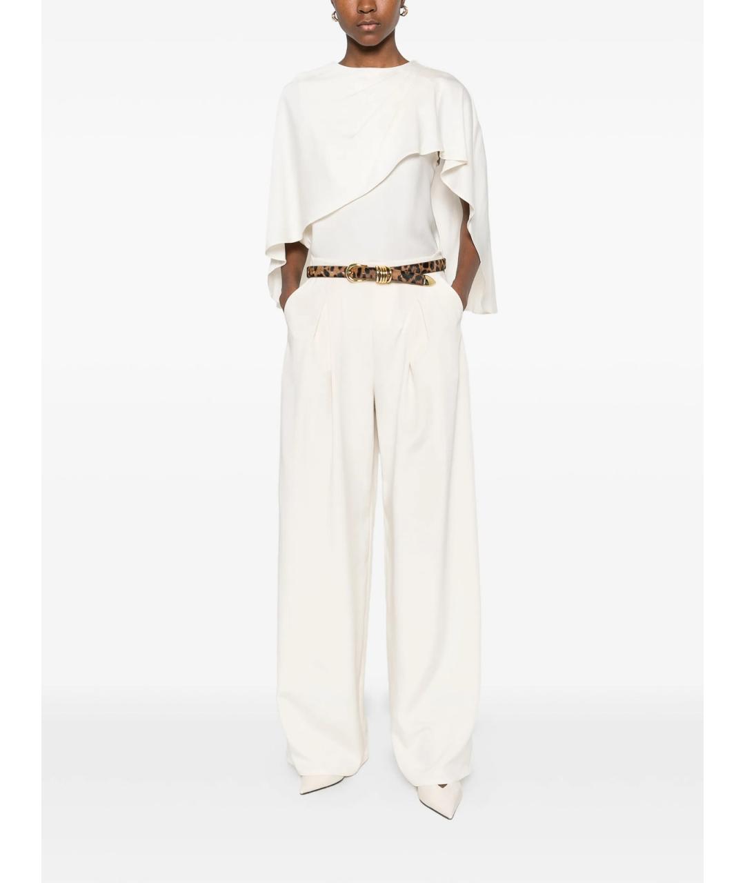 MAX MARA Белые брюки широкие, фото 2