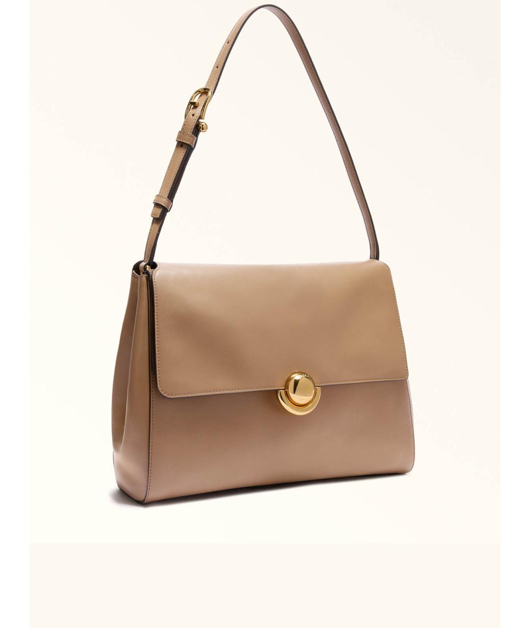 FURLA Бежевая кожаная сумка через плечо, фото 5