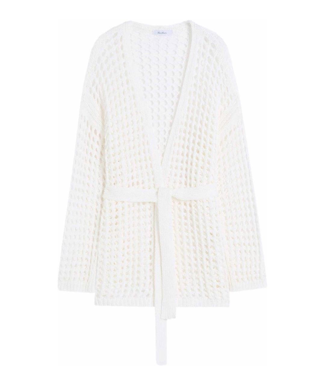 MAX MARA Белый шерстяной кардиган, фото 1