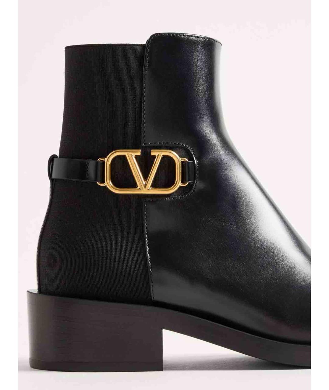 VALENTINO Черные кожаные ботинки, фото 6