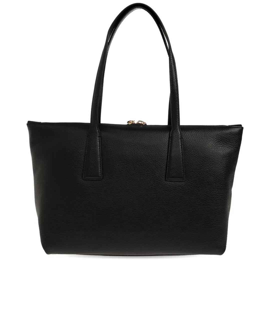 FURLA Черная кожаная сумка тоут, фото 3