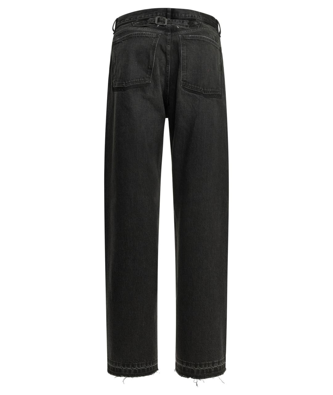 MAISON MARGIELA Черные хлопковые прямые джинсы, фото 2