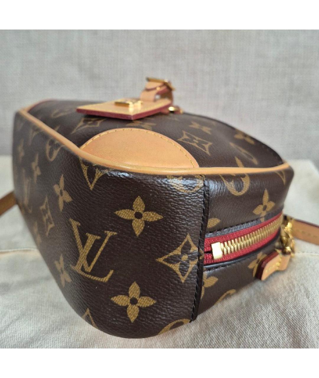 LOUIS VUITTON Коричневая кожаная сумка через плечо, фото 6