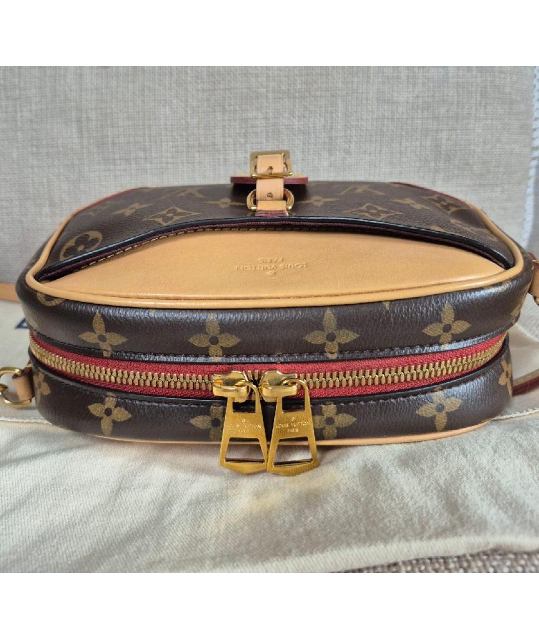 LOUIS VUITTON Коричневая кожаная сумка через плечо, фото 4