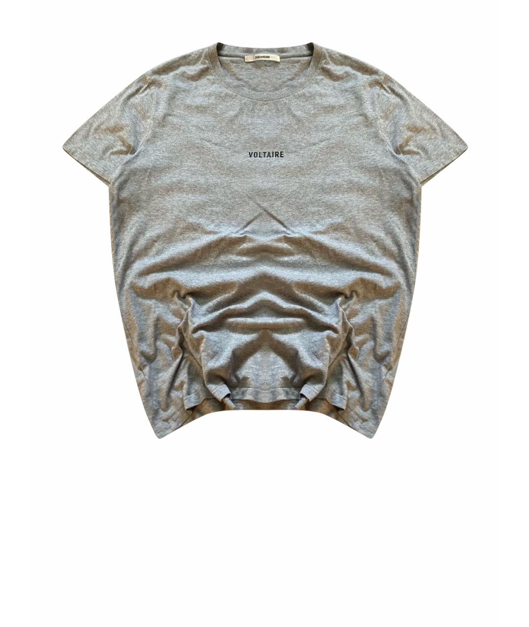 ZADIG & VOLTAIRE Серая хлопковая футболка, фото 1