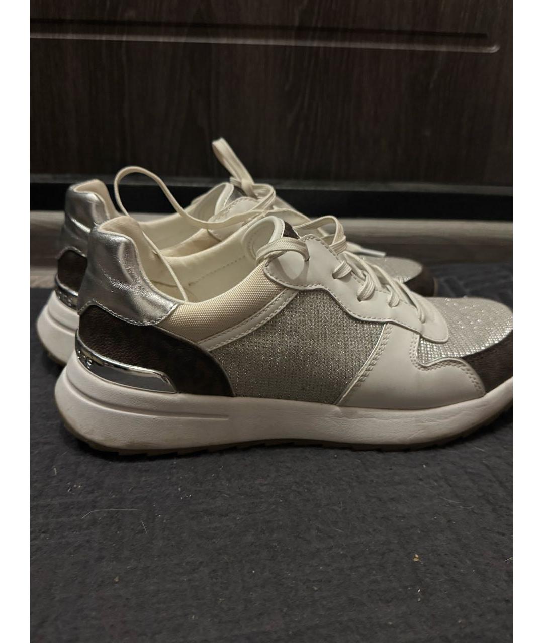 MICHAEL KORS Белые кожаные кроссовки, фото 5