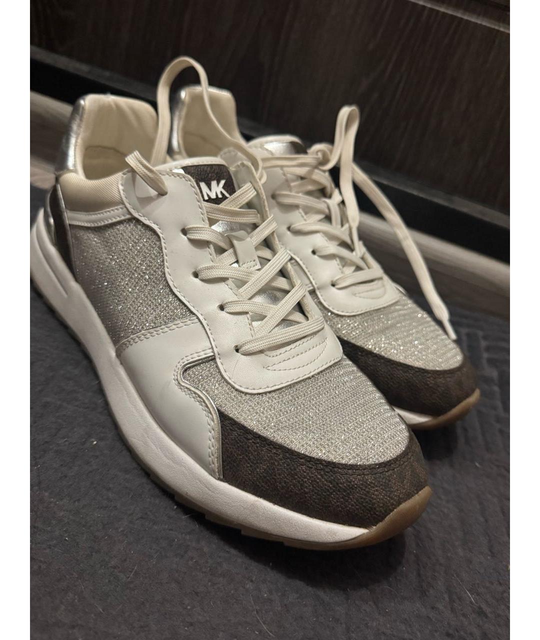 MICHAEL KORS Белые кожаные кроссовки, фото 4