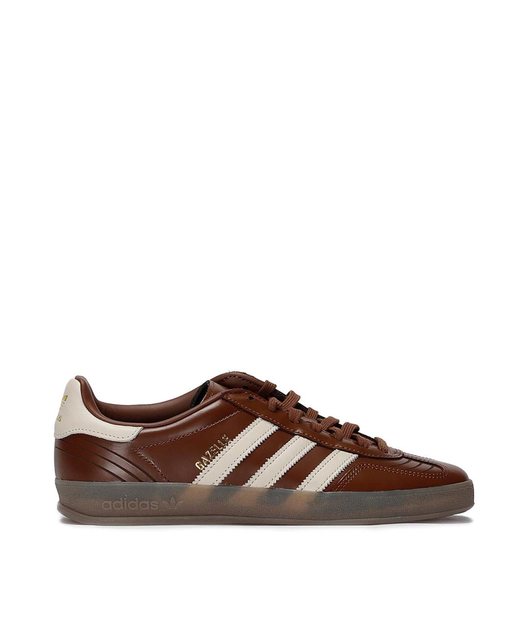 ADIDAS Коричневые кожаные низкие кроссовки / кеды, фото 1