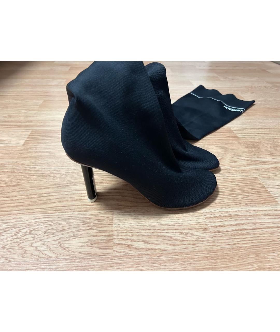 VETEMENTS Черные ботфорты, фото 4