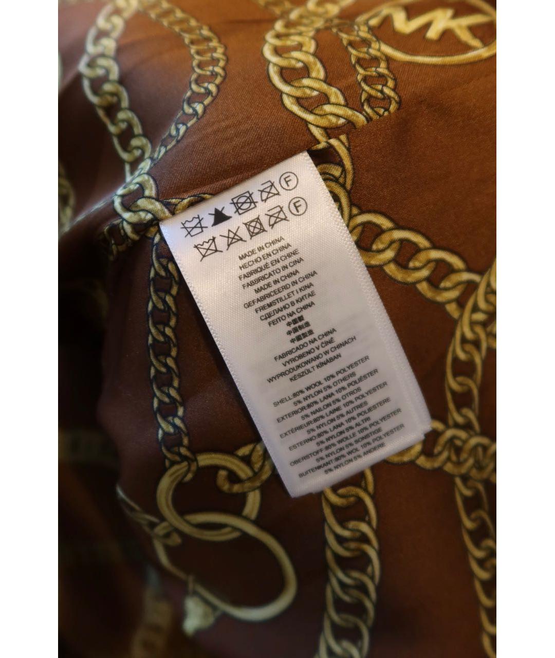 MICHAEL KORS Темно-синее шерстяное пальто, фото 4