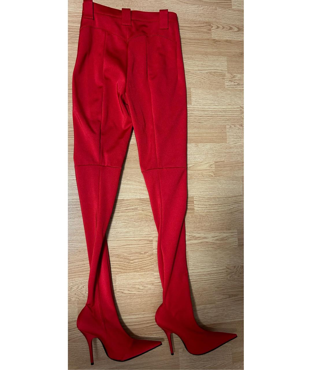 BALENCIAGA Красные ботфорты, фото 2