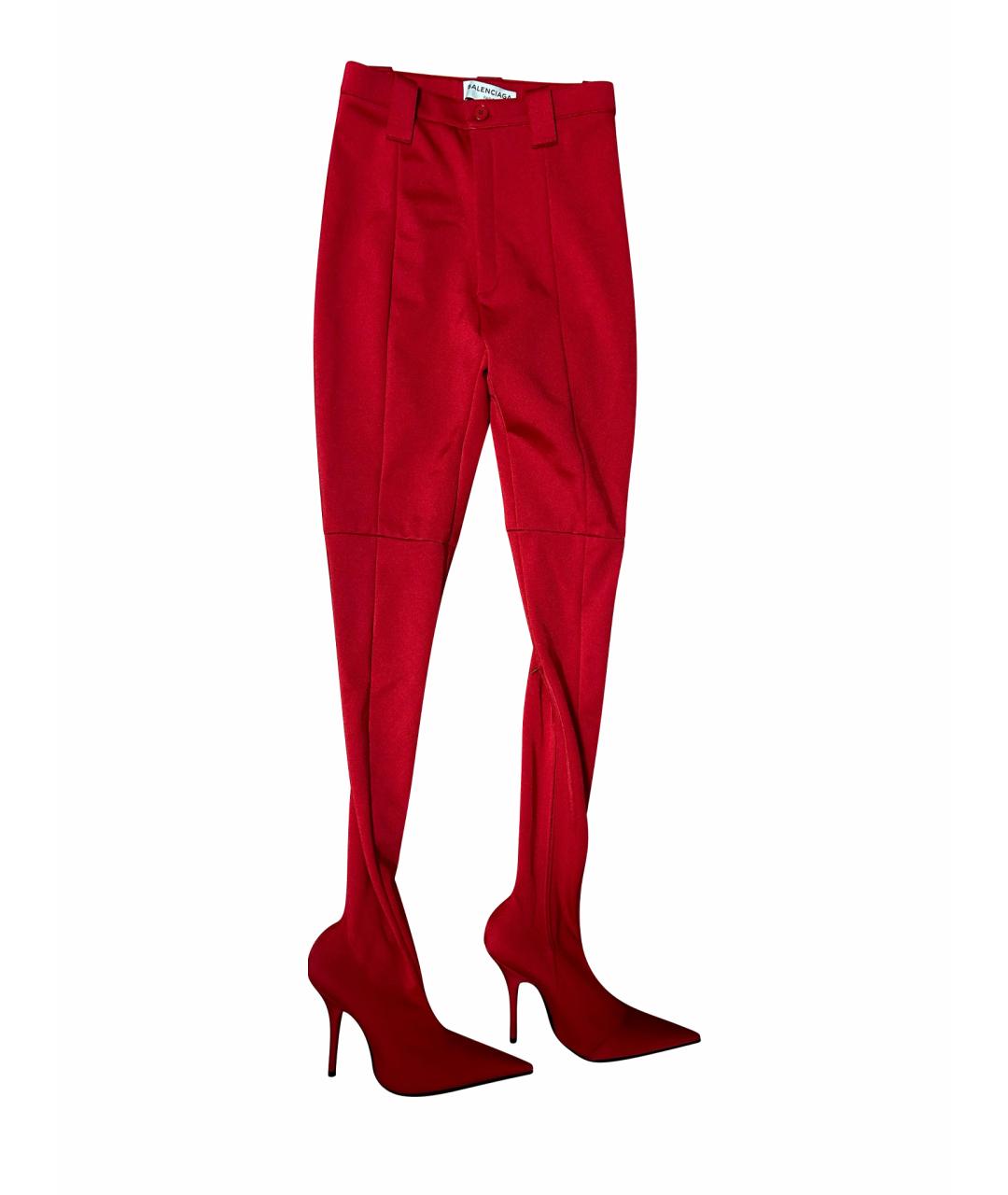 BALENCIAGA Красные ботфорты, фото 1