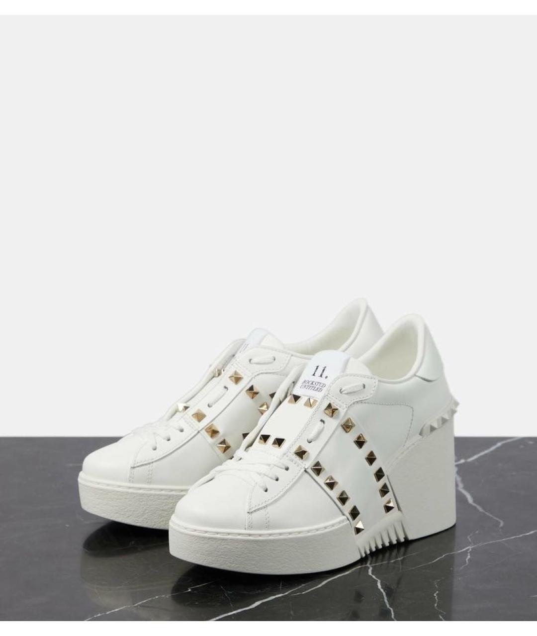 VALENTINO Белые кожаные кроссовки, фото 4