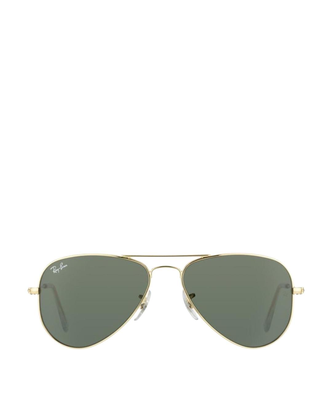 RAY BAN Золотые металлические солнцезащитные очки, фото 1