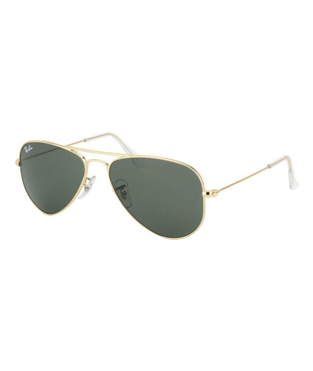 RAY BAN Золотые металлические солнцезащитные очки, фото 2