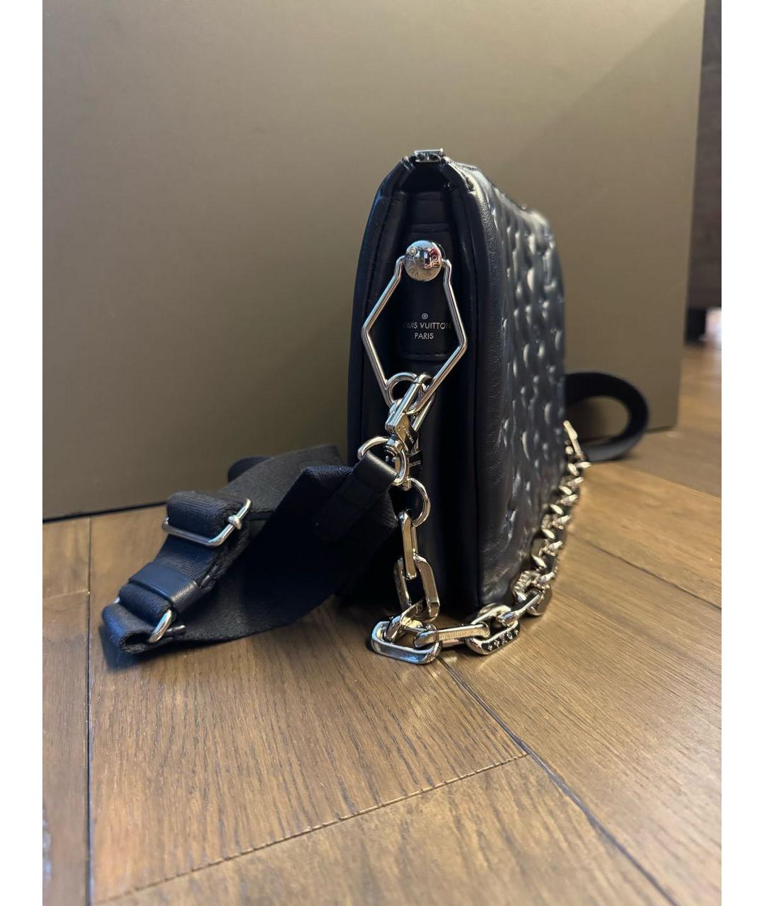 LOUIS VUITTON Темно-синяя кожаная сумка через плечо, фото 2