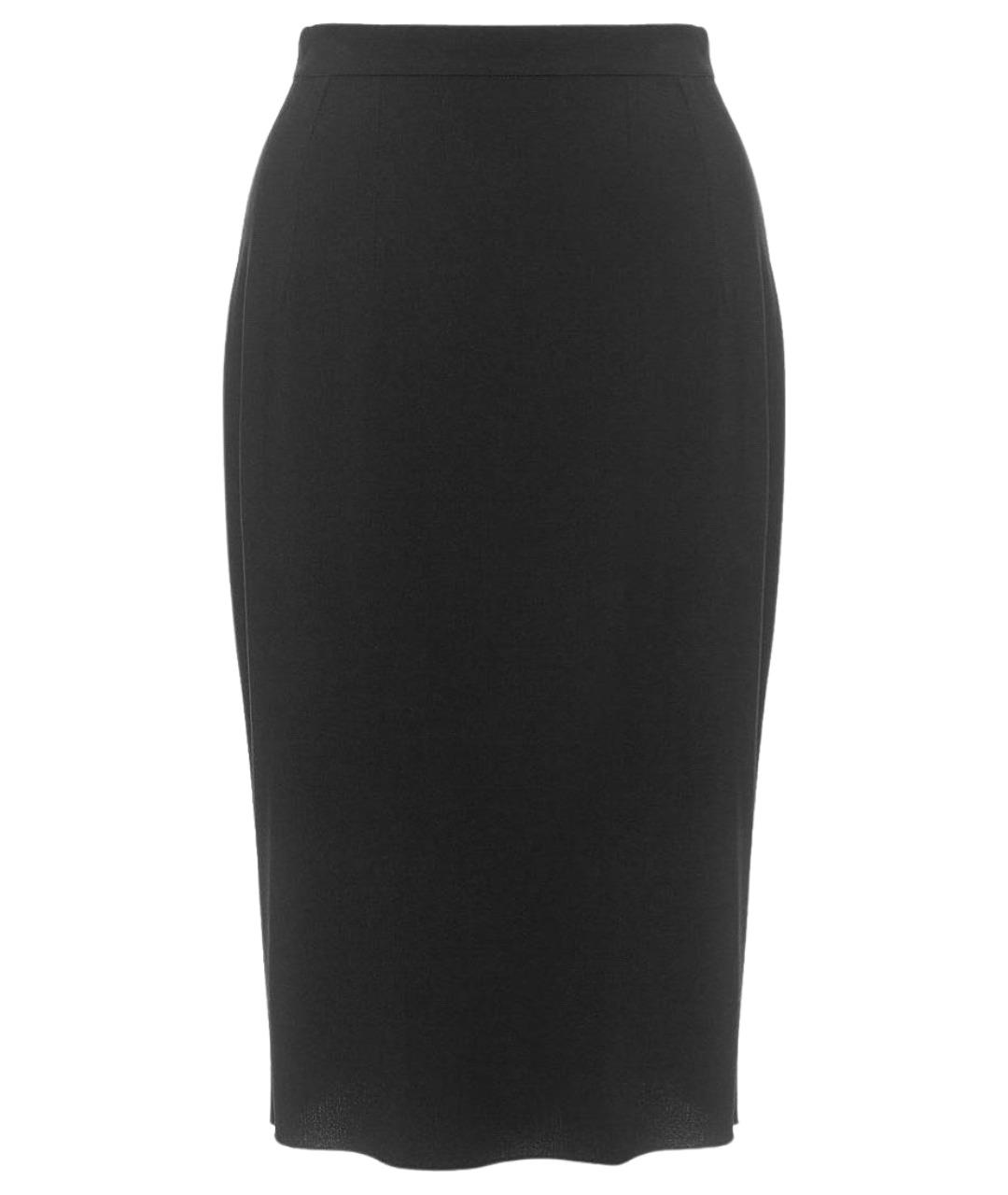 DOLCE&GABBANA Черная вискозная юбка миди, фото 1