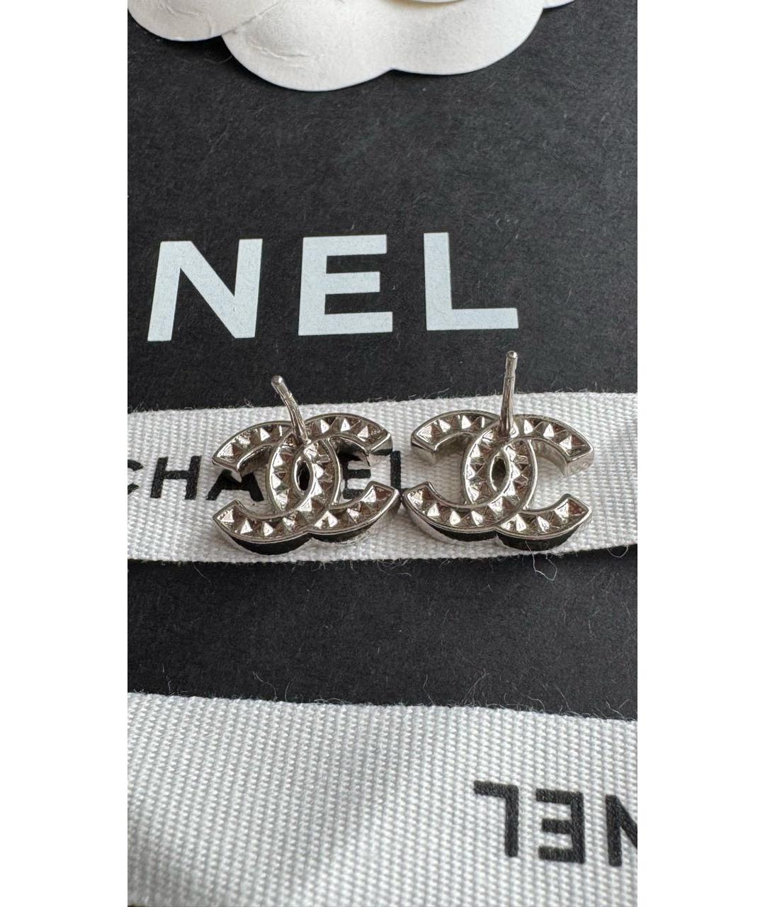 CHANEL Серебряные латунные серьги, фото 6