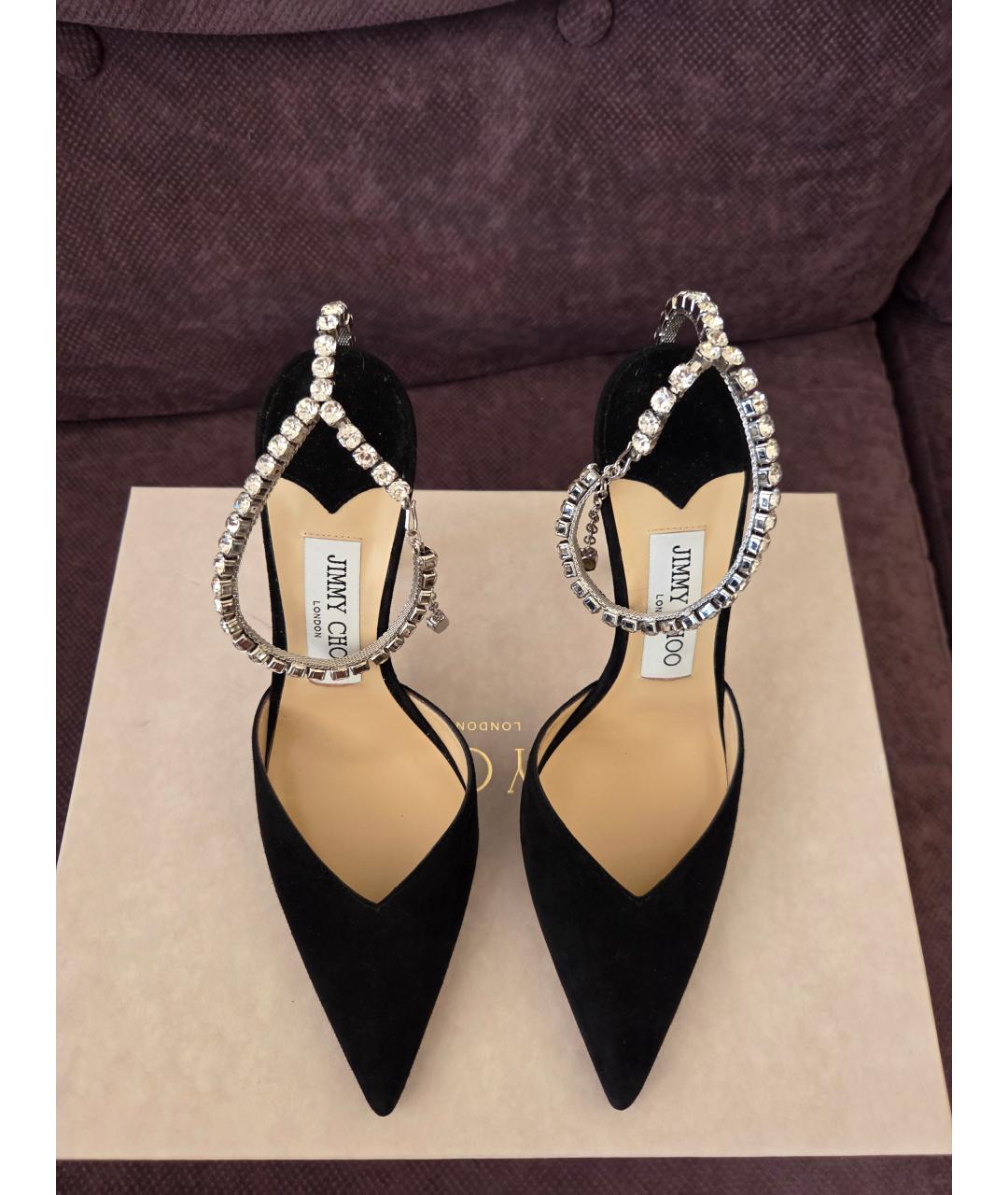 JIMMY CHOO Черные кожаные туфли, фото 2