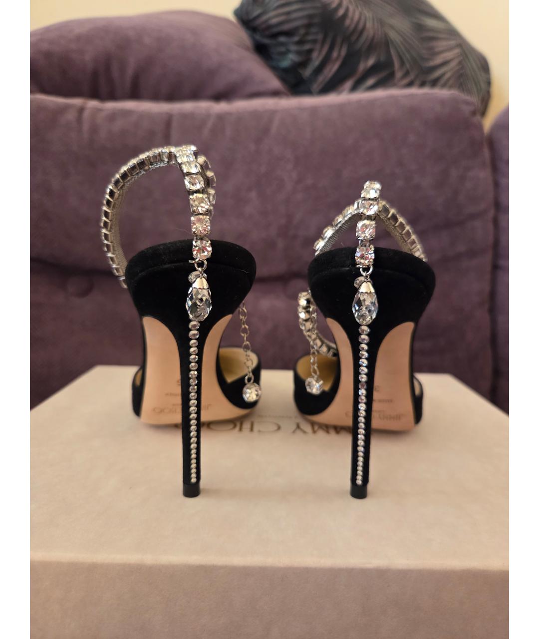 JIMMY CHOO Черные кожаные туфли, фото 4